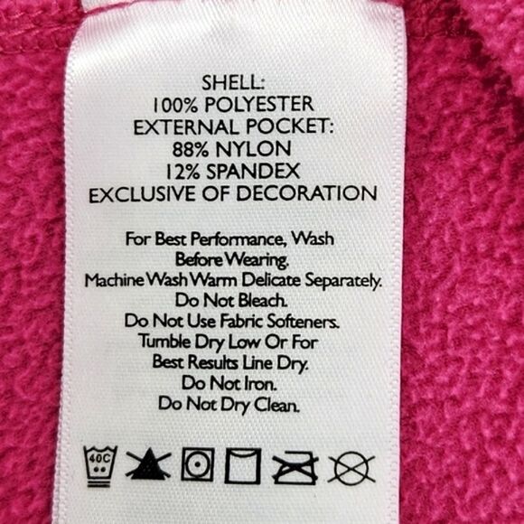 Eddie Bauer First Ascent Fleece 1/4 Zip Pullover Jacket Size Small Womens Pink - Picture 8 of 8